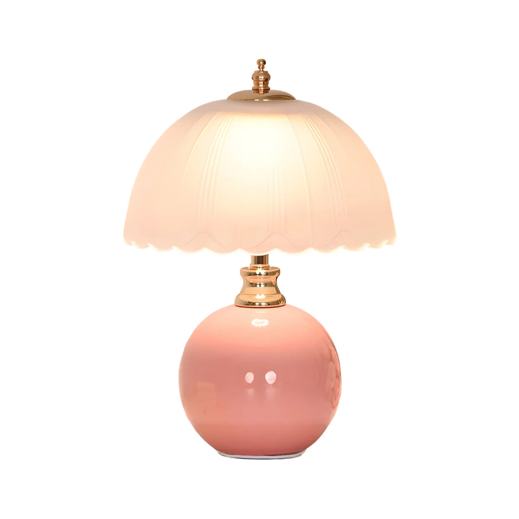 Vintage Ceramic and Glass Table Lamp